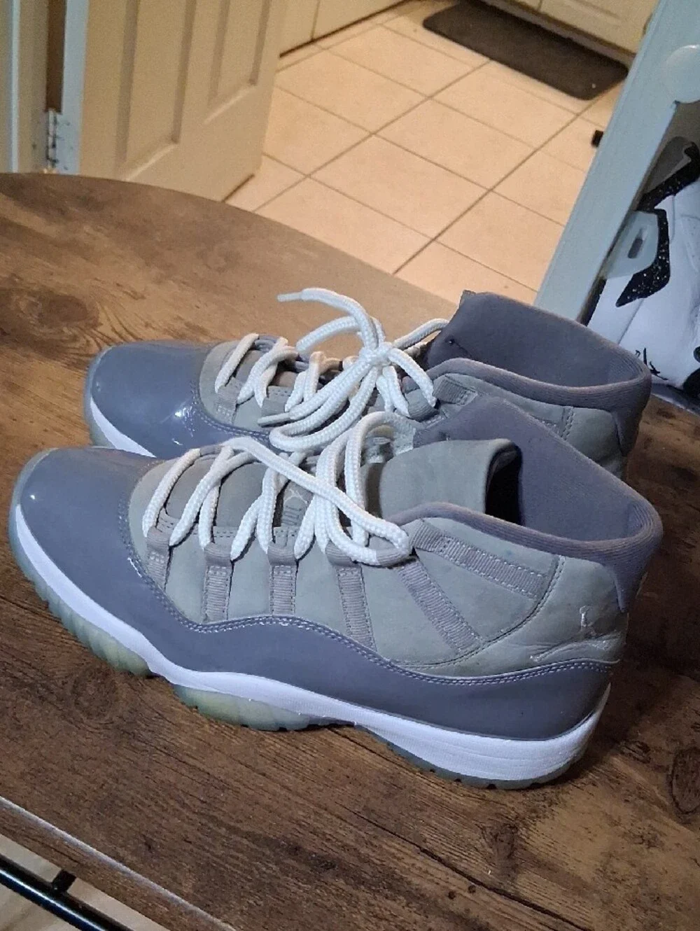 Jordan Men’s High-Top Sneakers - Gray/White